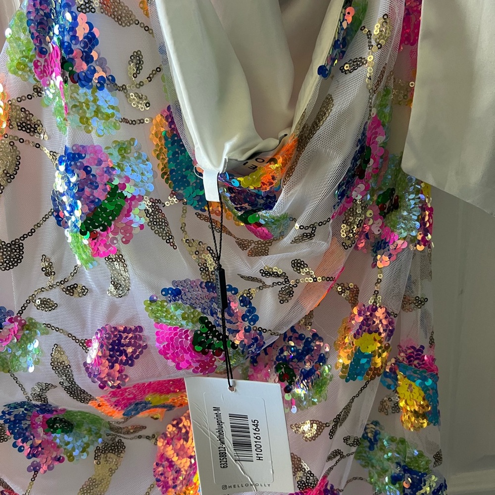 Hello Molly Flamenco Dancer Sequin Halter Mini Dress NWT - Picture 6 of 7